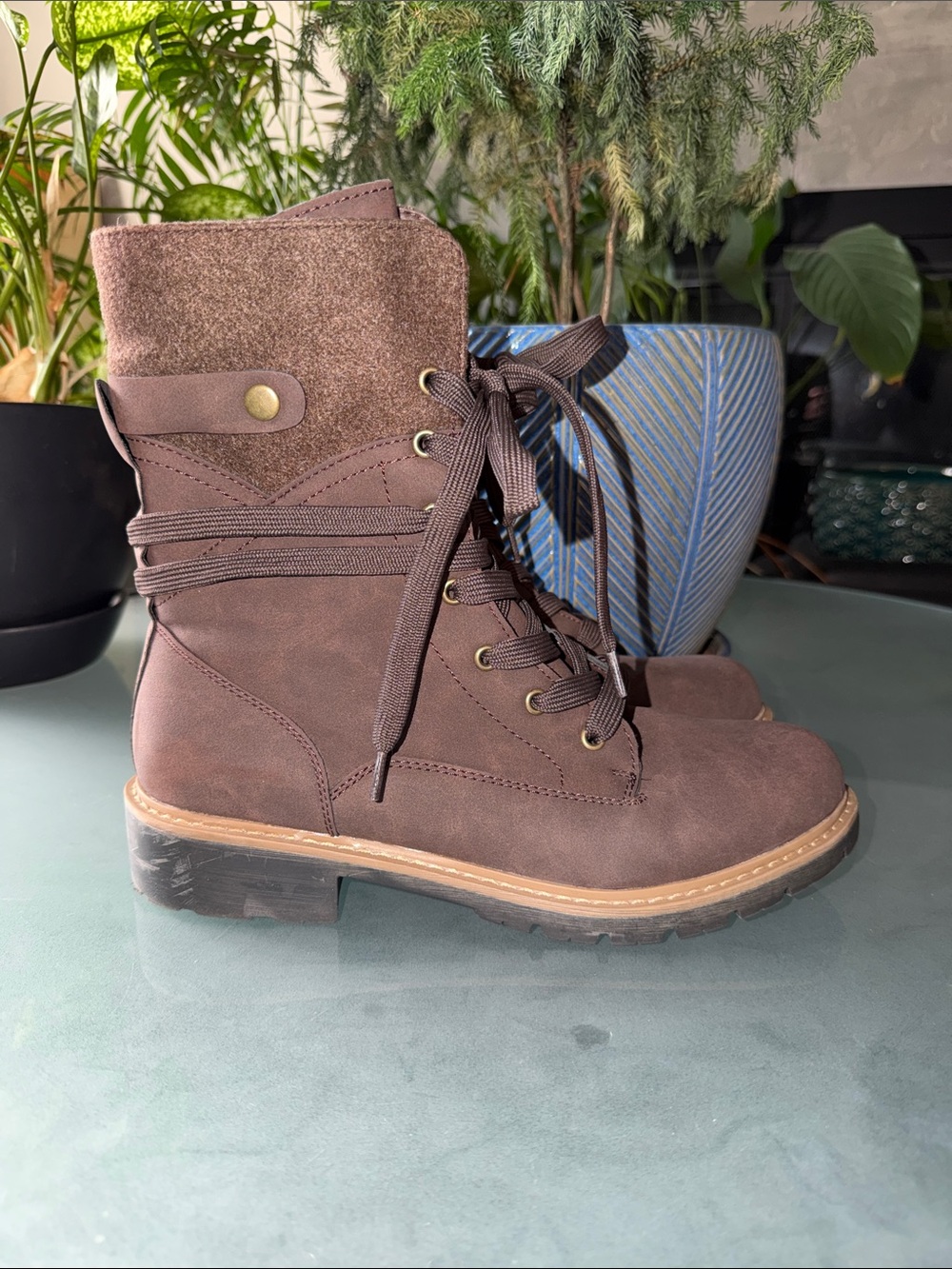 Maurices Women’s Combat Boot in Brown